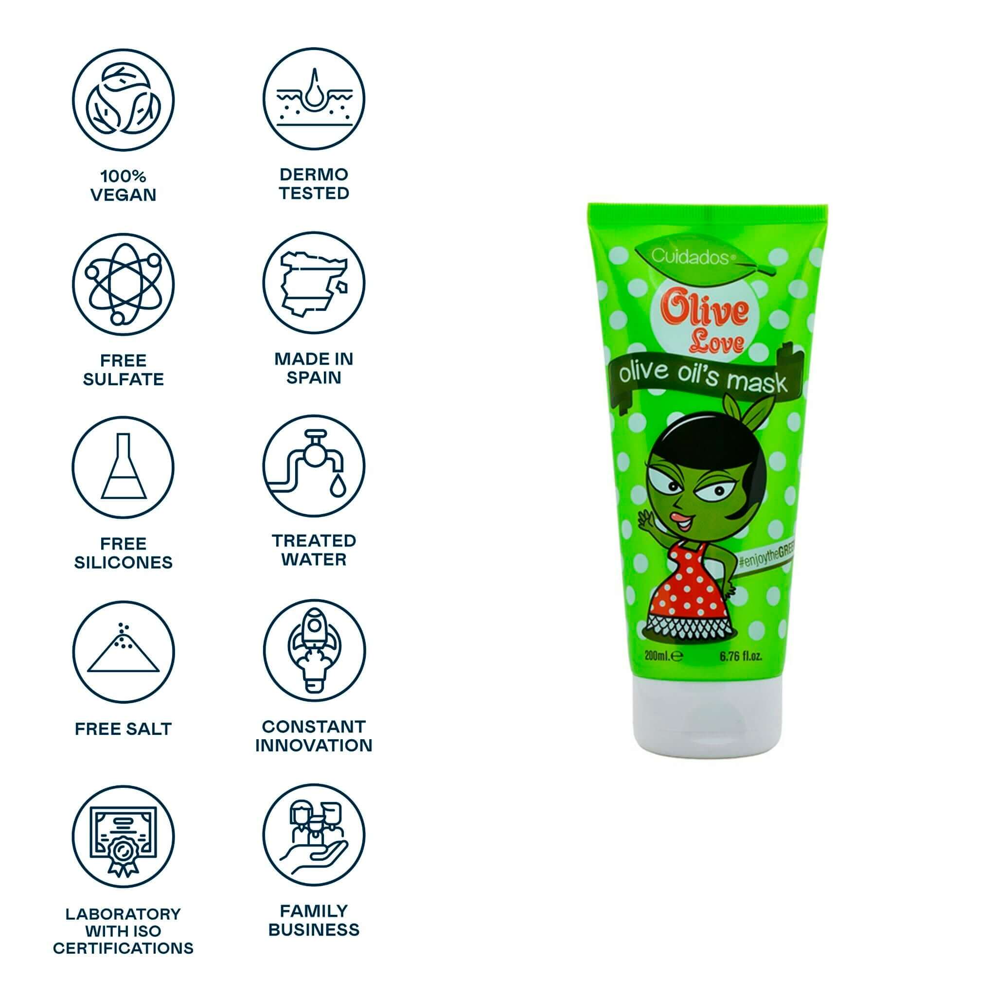 CuidaDos – Máscara Cabelos Estragados Olive Love 200ml